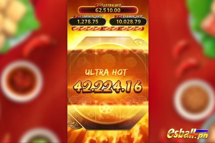 Bet 125 pesos and win 42,224.16 pesos on PG Hotpot Big Win.