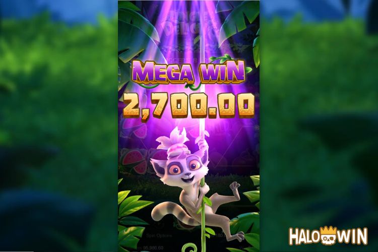 Bet 180 pesos and win 2,700 pesos on Jungle Delight Big Win.