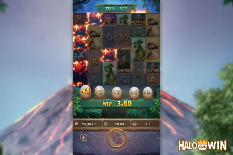 Jurassic Kingdom Features: Cascading Reels
