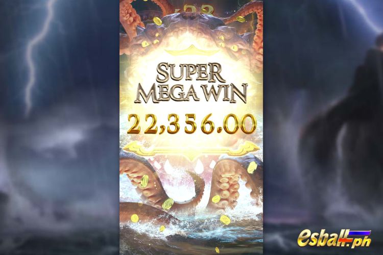 Bet 180 pesos and win 22,356 pesos on Legend Of Perseus Big Win.