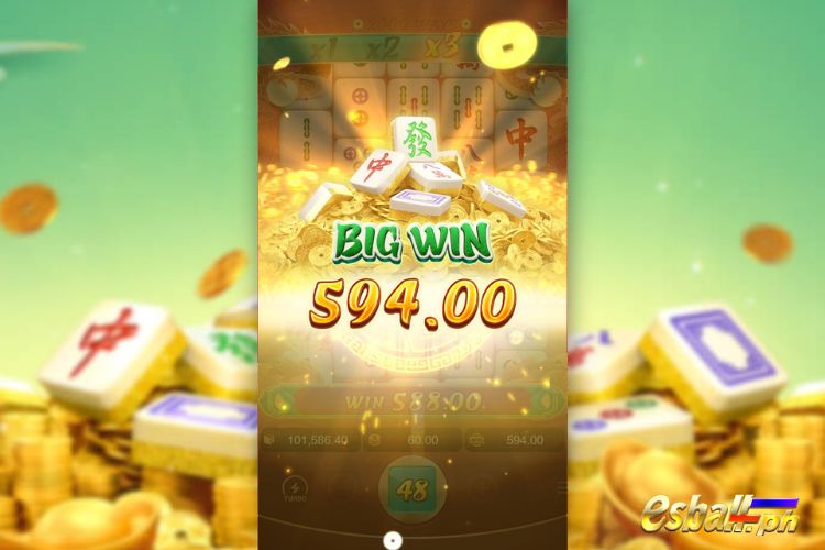Bet 60 pesos and win 594 pesos on PG Mahjong Ways 2 big win!