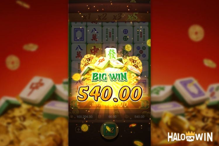 Bet 90 pesos and win540 pesos on Mahjong Ways Big Win.