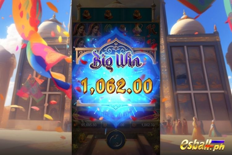 Bet 180 pesos and win 1,062 pesos on Majestic Empire Big Win.