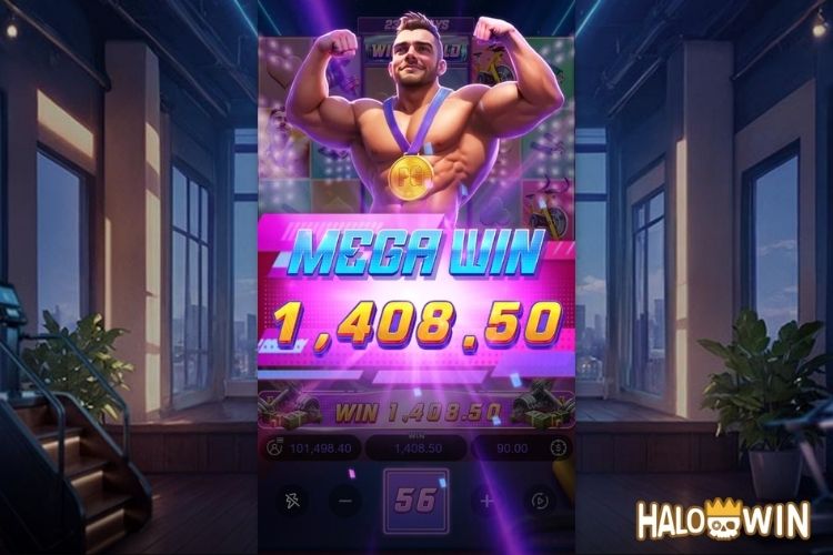 Bet 90 pesos and win 1,408.5 pesos on Mighty Mania Big Win.