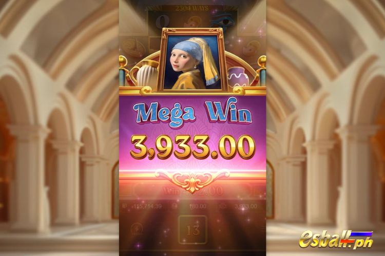 Bet 180 pesos and win 3,933 pesos on Museum Mystery Big Win.