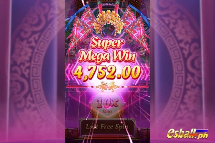 Bet 90 pesos and win 4,752 pesos on Opera Dynasty Big Win.