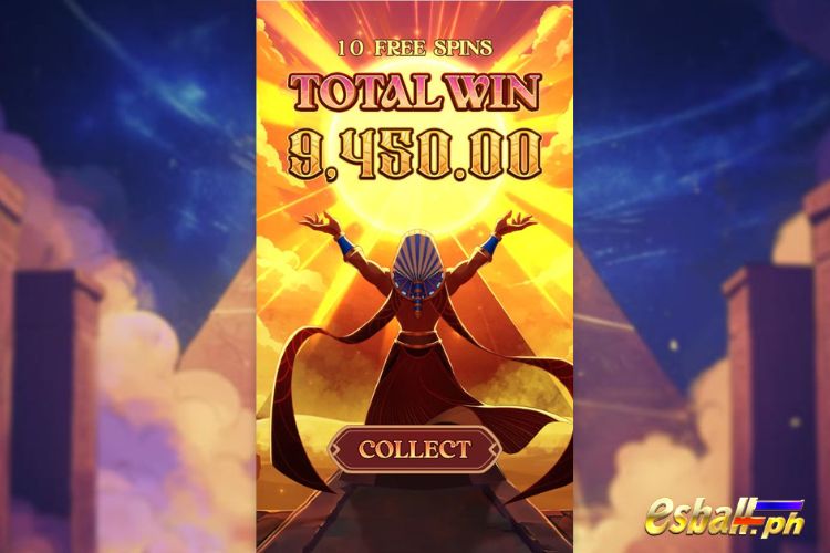 Get 9,450 Pesos in PG Pharaoh Royals Free Spins.
