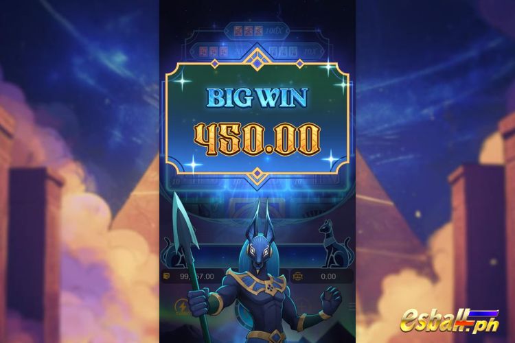 Bet 90 pesos and win 450 pesos on Pharaoh Royals Big Win.