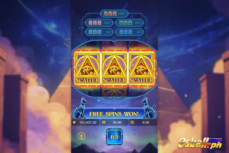 3+ Scatter trigger the Free Spins