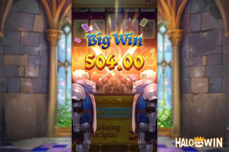 Bet 90 pesos and win 504 pesos on Poker Kingdom Win Big Win.