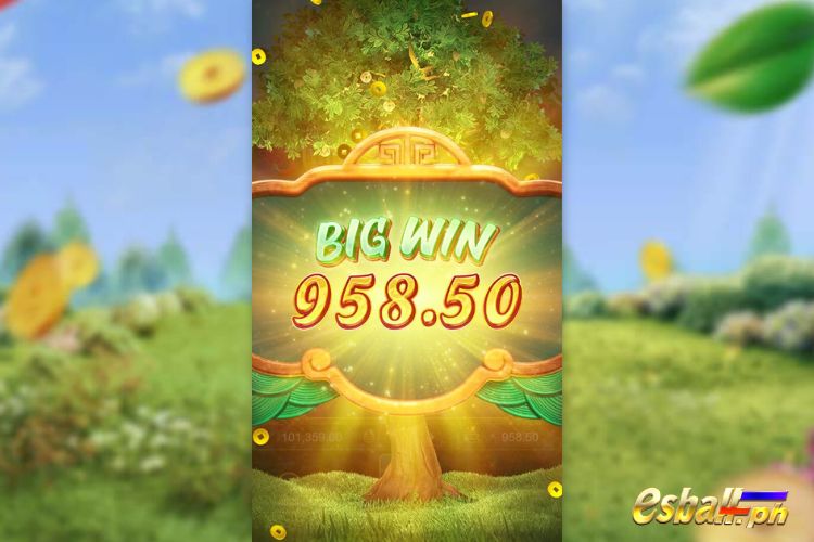 Bet 90 pesos and win 958.5 pesos on PG Prosperity Fortune Tree Big Win.