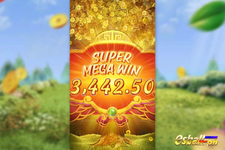 Bet 90 pesos and win 3,442.5 pesos on PG Prosperity Fortune Tree Big Win.