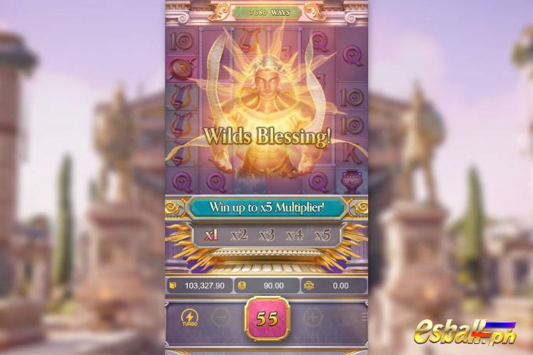 Rise Of Apollo Slot Wilds Blessing Feature