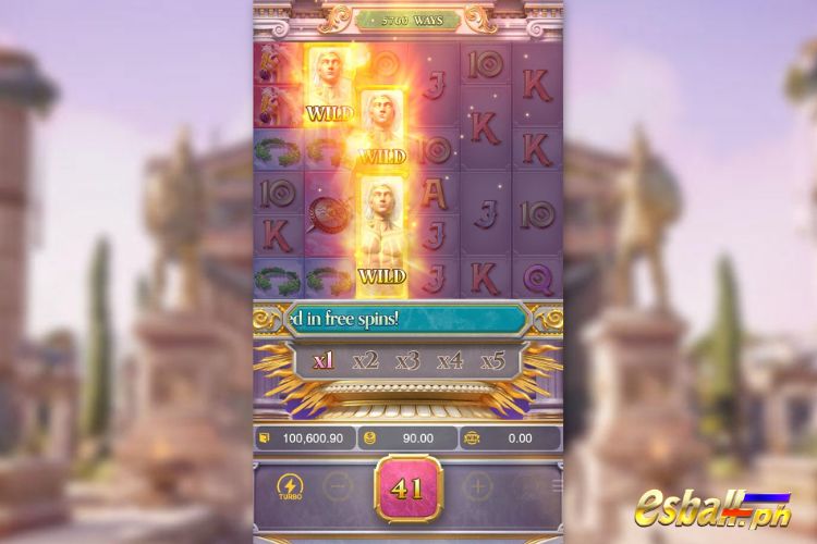 Rise Of Apollo Slot Wilds Blessing Feature
