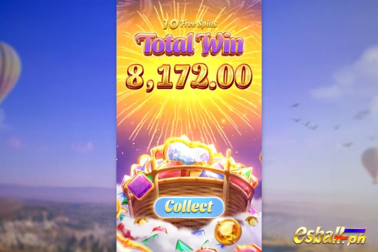 Get 8,172 Pesos in PG Skylight Wonders Free Spins.
