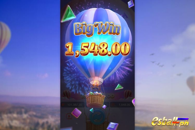 Bet 180 pesos and win 1,548 pesos on Skylight Wonders Big Win.