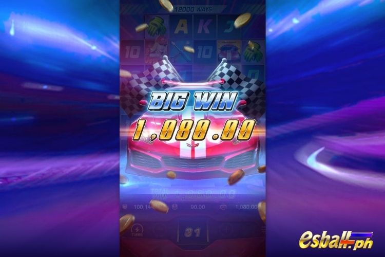 Bet 90 pesos and win 1080 pesos on PG Speed Winner Big Win!