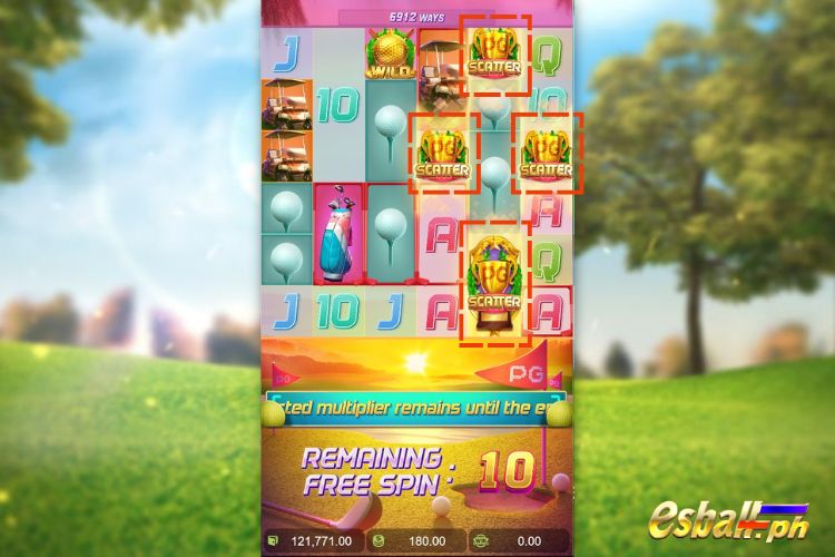 Super Golf Drive Free Spins Feature