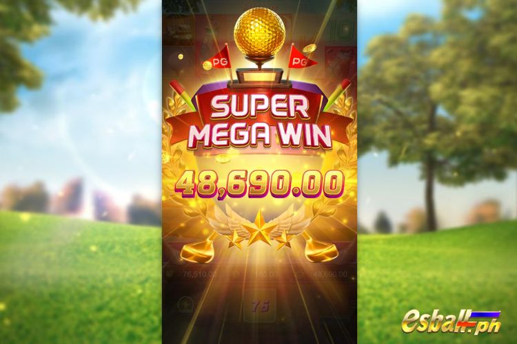 Bet 180 pesos and win 48,690 pesos on Super Golf Drive Big Win.