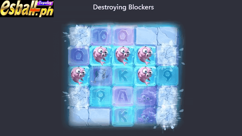 PG The Great Icescape Slot Game Free Spins Bonus Games - Destroying Blockers