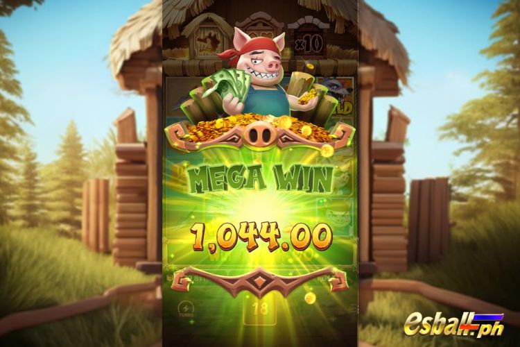 Bet 60 pesos and win 1044 pesos on PG Three Crazy Piggies Slot Big Win!