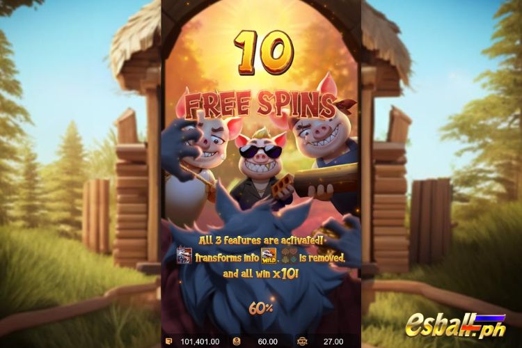 PG Three Crazy Piggies Slot Free Spins Game