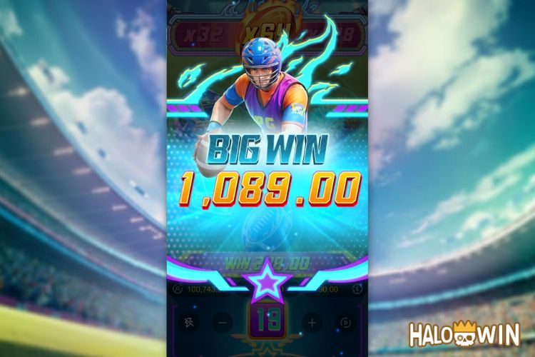 Bet 90 pesos and win 1,089 pesos on Touchdown Wins Big Win.