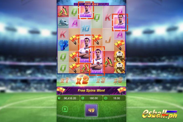 Ultimate Striker Free Spins Feature