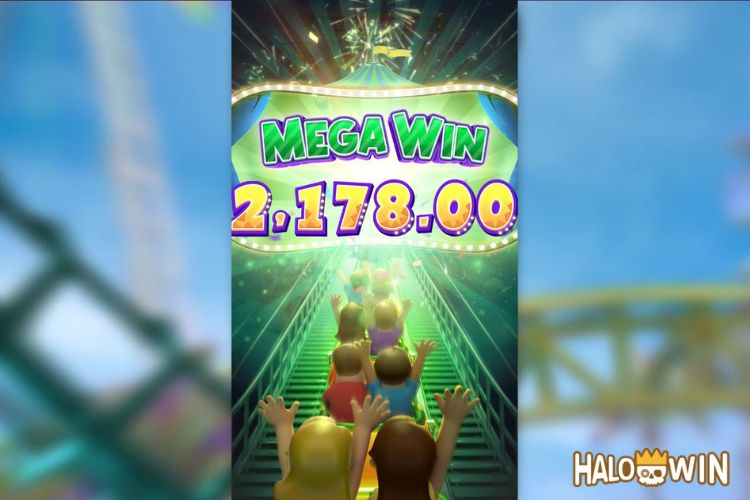 Bet 90 pesos and win 2,178 pesos on Wild Coaster Big Win.