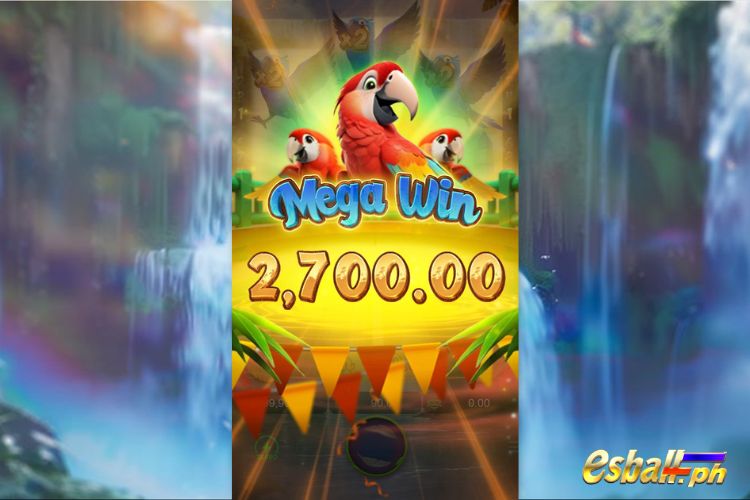 Bet 180 pesos and win 3,798 pesos on Wings Of Iguazu Big Win.
