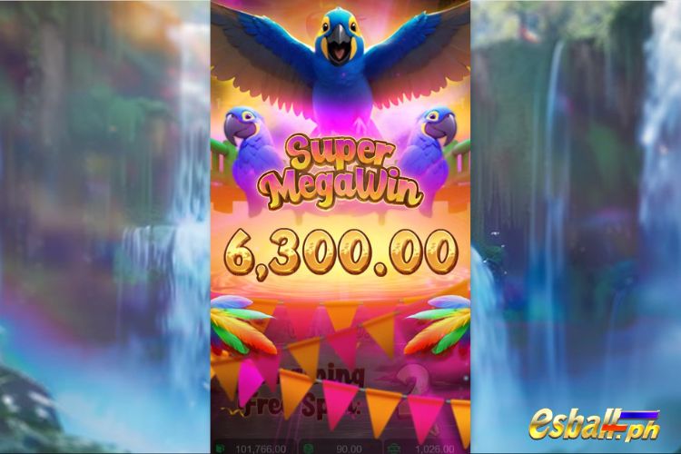 Bet 180 pesos and win 12,060 pesos on Wings Of Iguazu Big Win.