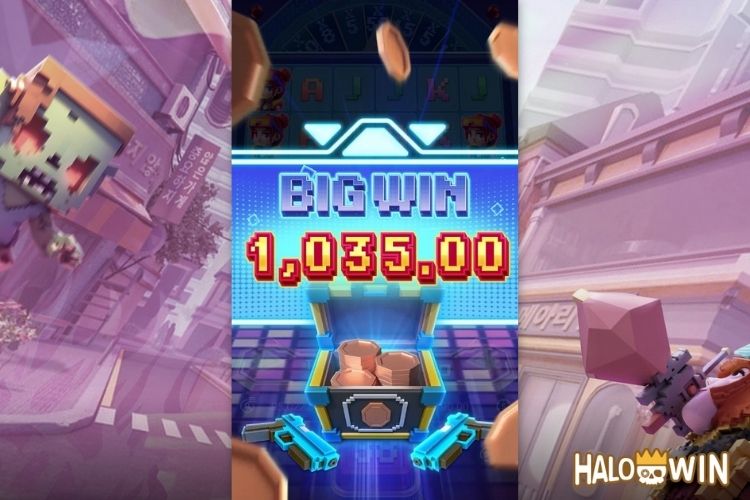 Bet 90 pesos and win 1,035 pesos on Zombie Blasters Big Win.