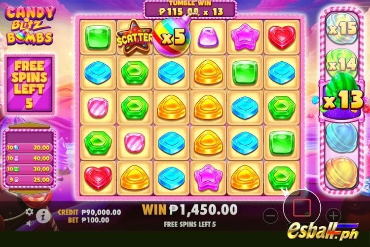 Candy Blitz Bombs Free Spins
