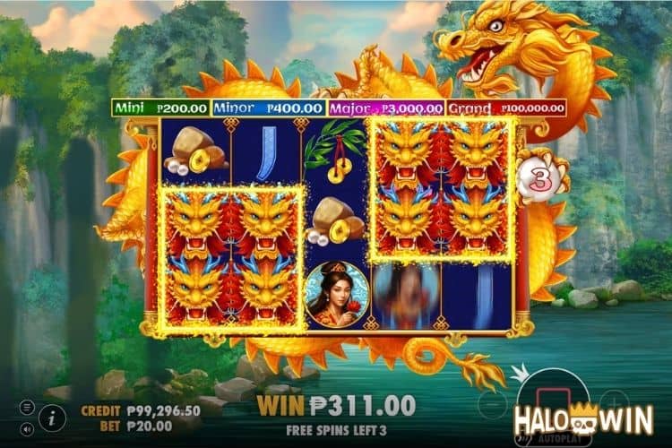 Dragon's Gate Bonus Choice Free Spins: Mystery Symbol
