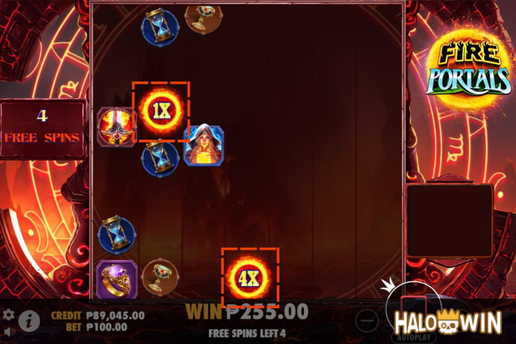 In Free Spins, Fire Portals: Sticky Symbol