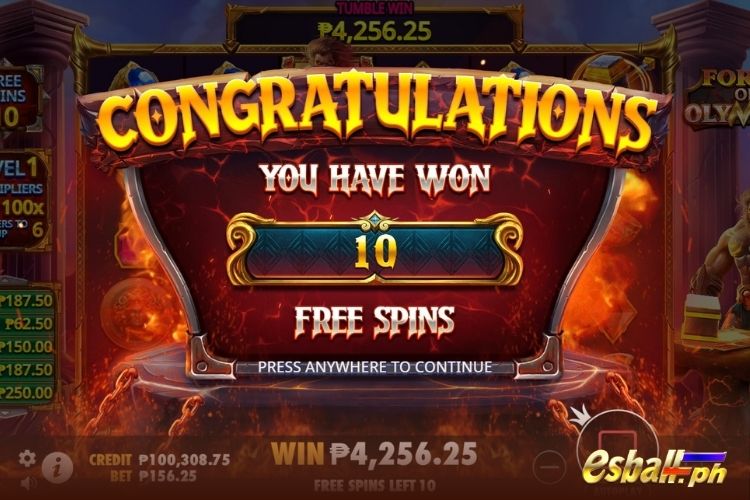 Forge Of Olympus Slot Free Spins Game