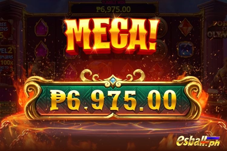 Bet 125 and get a big win 6,975 in the Pragmatic Play Forge Of Olympus.