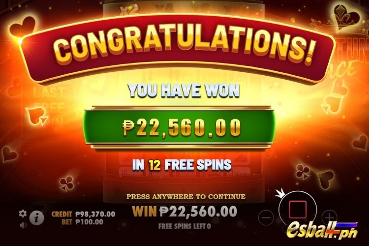 Get 22,560 Pesos in PP Fortune Ace Free Game.