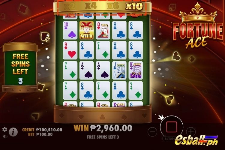 In Free Game, Fortune Ace: Multiplier