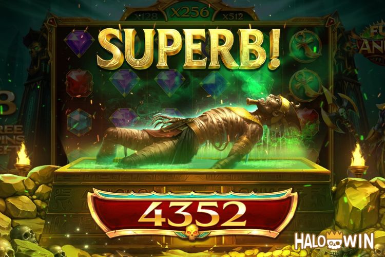 Bet 80 pesos and win 4,352 pesos on Fury Of Anubis Big Win.