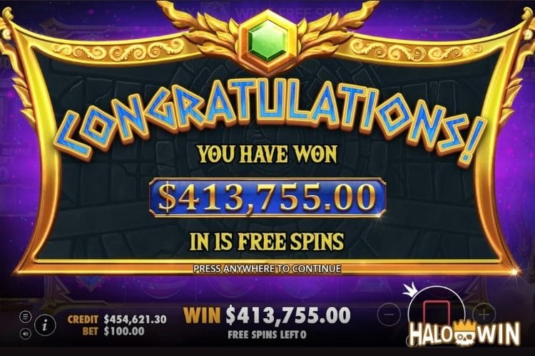 Get 413,755Pesos in PP Gates Of Olympus Super Scatter Free Spins.