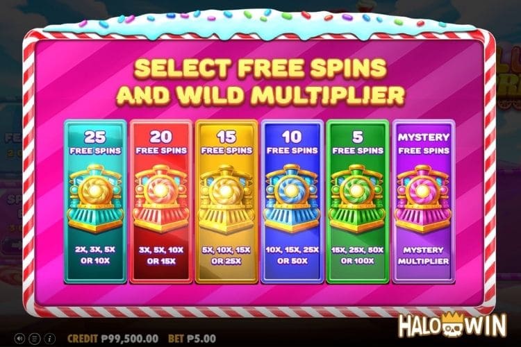 Free Spins: choose 1 of 6 modes
