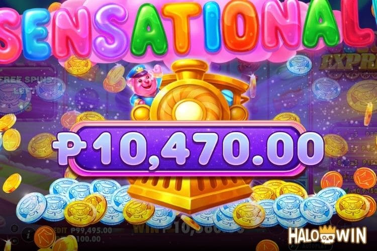 Bet 100 pesos and win 10,470 pesos on Jelly Express Big Win.