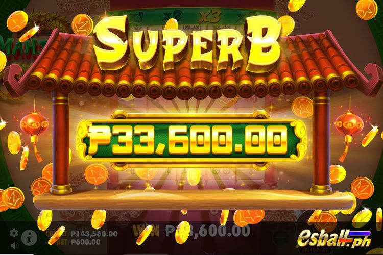 Bet 600 and get a big win of 33,600 in the PP Mahjong Wins.