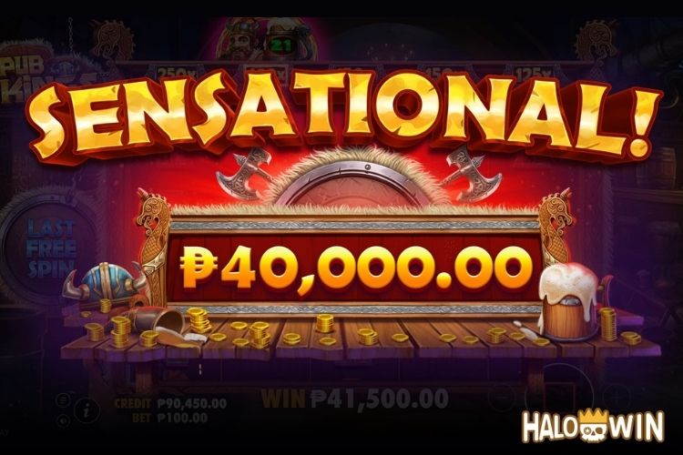 Bet 100 pesos and win 40,000 pesos on Pub Kings Big Win.