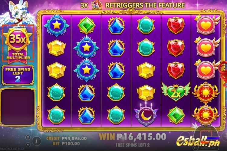 In Free Spins, Starlight Princess: Multiplier