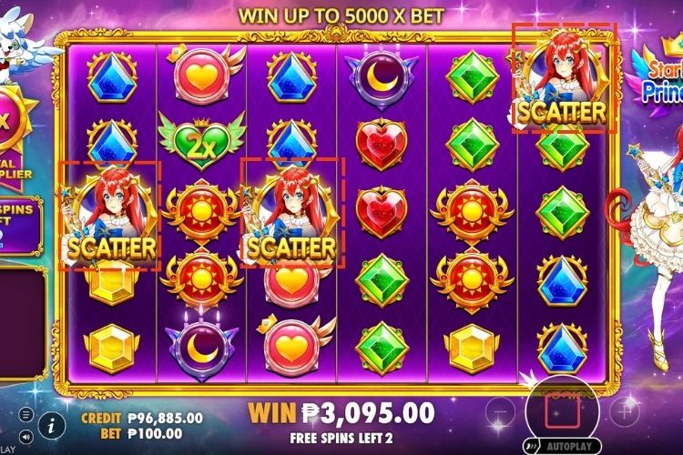In Free Spins, Starlight Princess: Respins