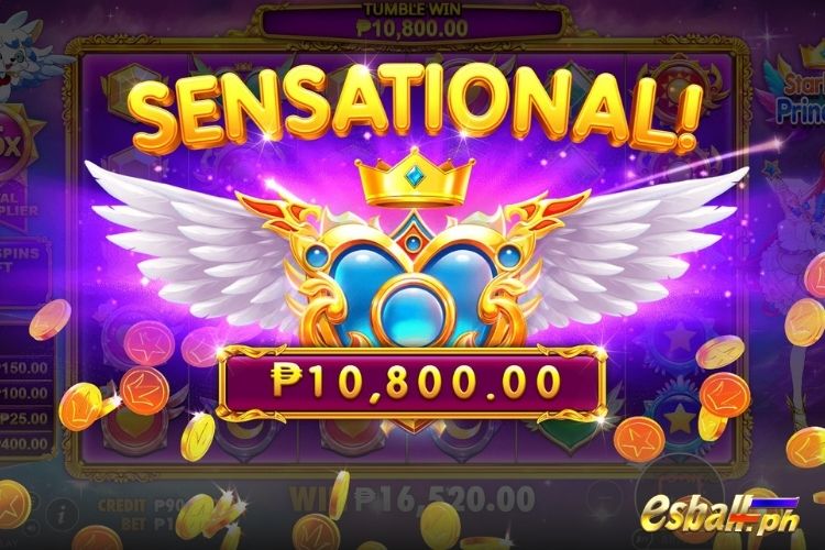Bet 100 pesos and win 10,800 pesos on Starlight Princess Big Win.