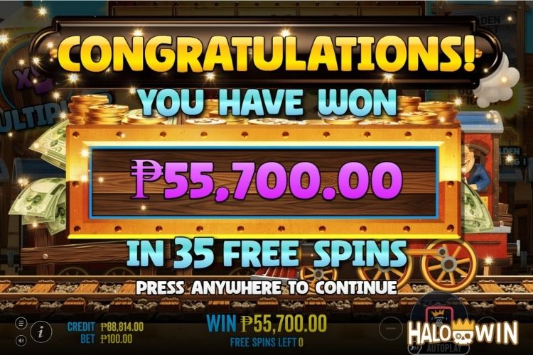 Get 55,700 Pesos in PG Leprechaun Riches Free Spins.