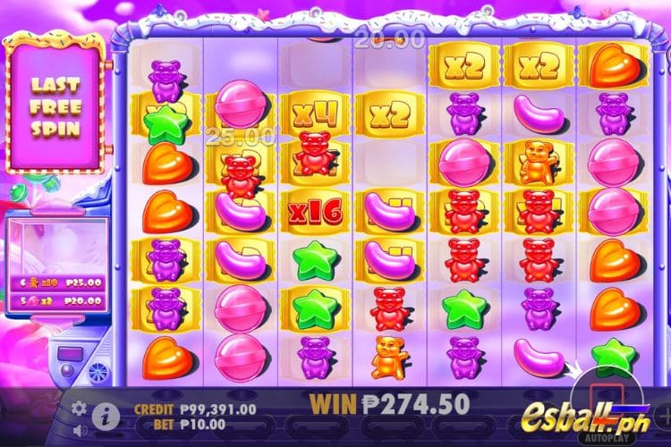 In Free Spins, Sugar Rush: Multiplier